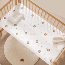 Fitted Sheet for Playpen 60 x 120 cm, 100% Cotton Baby Cot Mattress Protector, Soft Lion Design for Infant Bedding