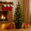 Green 3ft Christmas Tree, Pre-Lit Mini Tree with LEDs for Home Decor 7