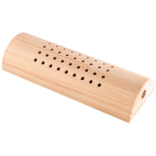 Wooden Neck Pillow Heated Cushion Wear-Resistant Lumbar Support Moxa Holder Stainless Steel Sauna Accessory