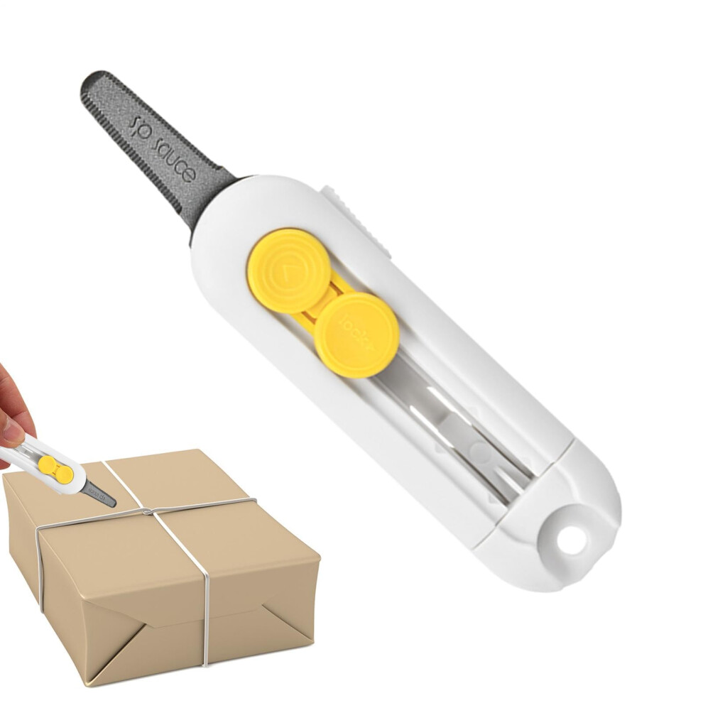 Box Cutter, Retractable Box Cutter With Safety Lock, Mini Magnet Portable Cardboard Cutter For Boxes And Packaging 6947110581903