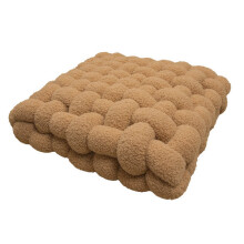 Woven Square Pillow Cushion Elastic Khaki Bedroom Accessory 18x18 Inches Soft Fabric Home Decor