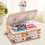 Sewing Basket with Foldable Handle, Large Capacity Storage Box for Fabric, Thread, Needles, Durable Design 3