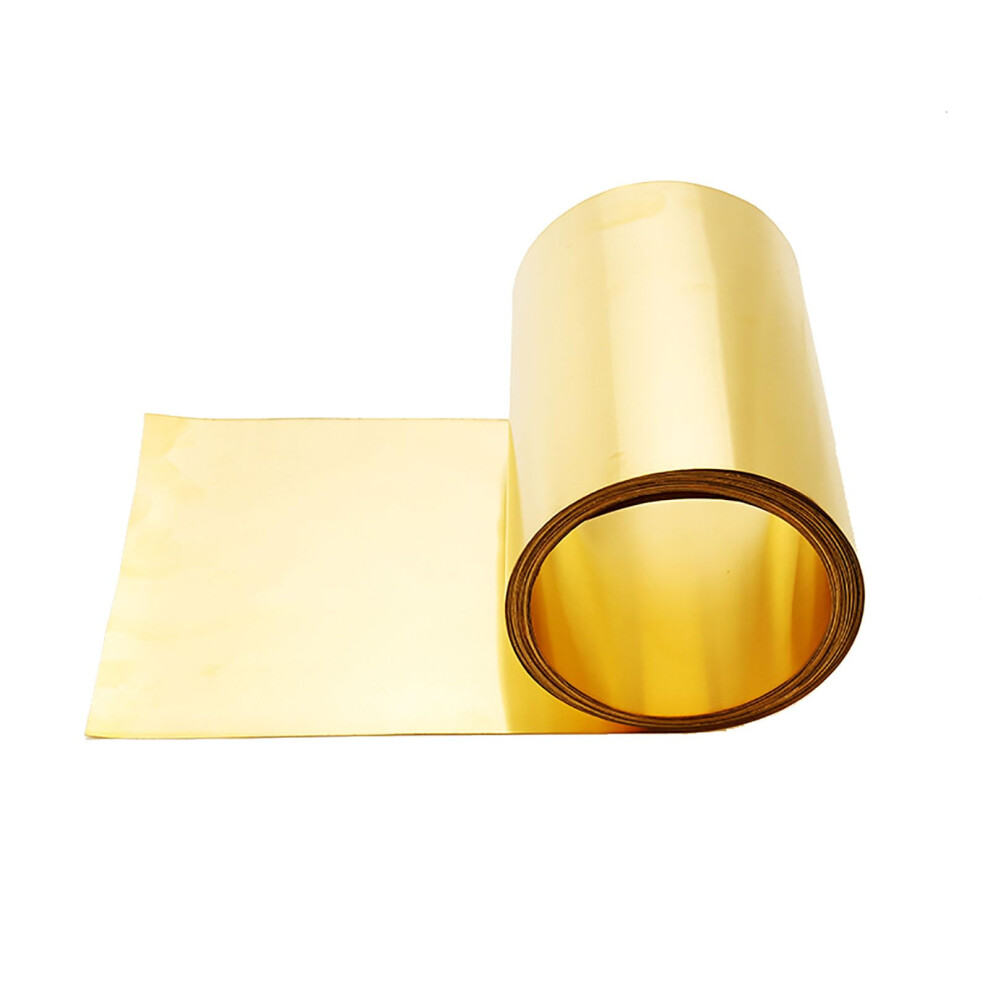 H62 Brass Foil Sheet Roll, Thickness 0.6Mm, Width 200-400Mm, Length 1M, Copper Alloy Metal Plate For Crafting And Fabrication 6947110583372