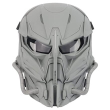 Airsoft Tactical Skull Full Face Mask with PC Lens, Adjustable Shoulder Strap, and Dual Mode Carrying Design in WG Color