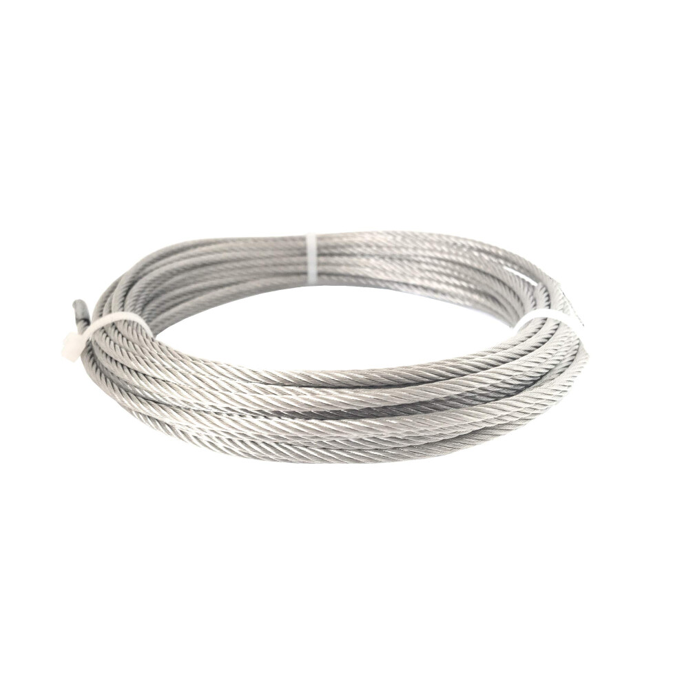 Stainless Steel Rope 7X19 50M 2Mm Diameter V4a Aisi 316 Rustproof Soft High Stretch Cable For Marine And Industrial Use 6947110584287