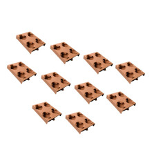 10 Pack Eco-Friendly Paper Cup Holder Tray for Milk Tea and Beverages, Four Hole Takeaway Drink Carrier