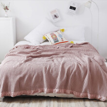 Large Knitted Natural Cotton Throw Blanket 200x230cm for Sofa Couch Bed Farmhouse Decor Beige Pink Double Size