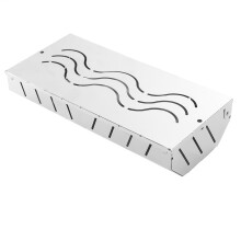 Pellet Grill Smoker Box - Stainless Steel Smoker Tray for Charcoal Grills with Lid, Outdoor Charcoal Holder for Wood Chips
