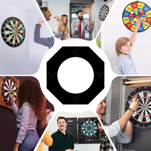 Wall Protector for Dartboard - Octagonal Surround Ring, Splicing Design, Durable Foam Material, Wall Protection Accessories 2