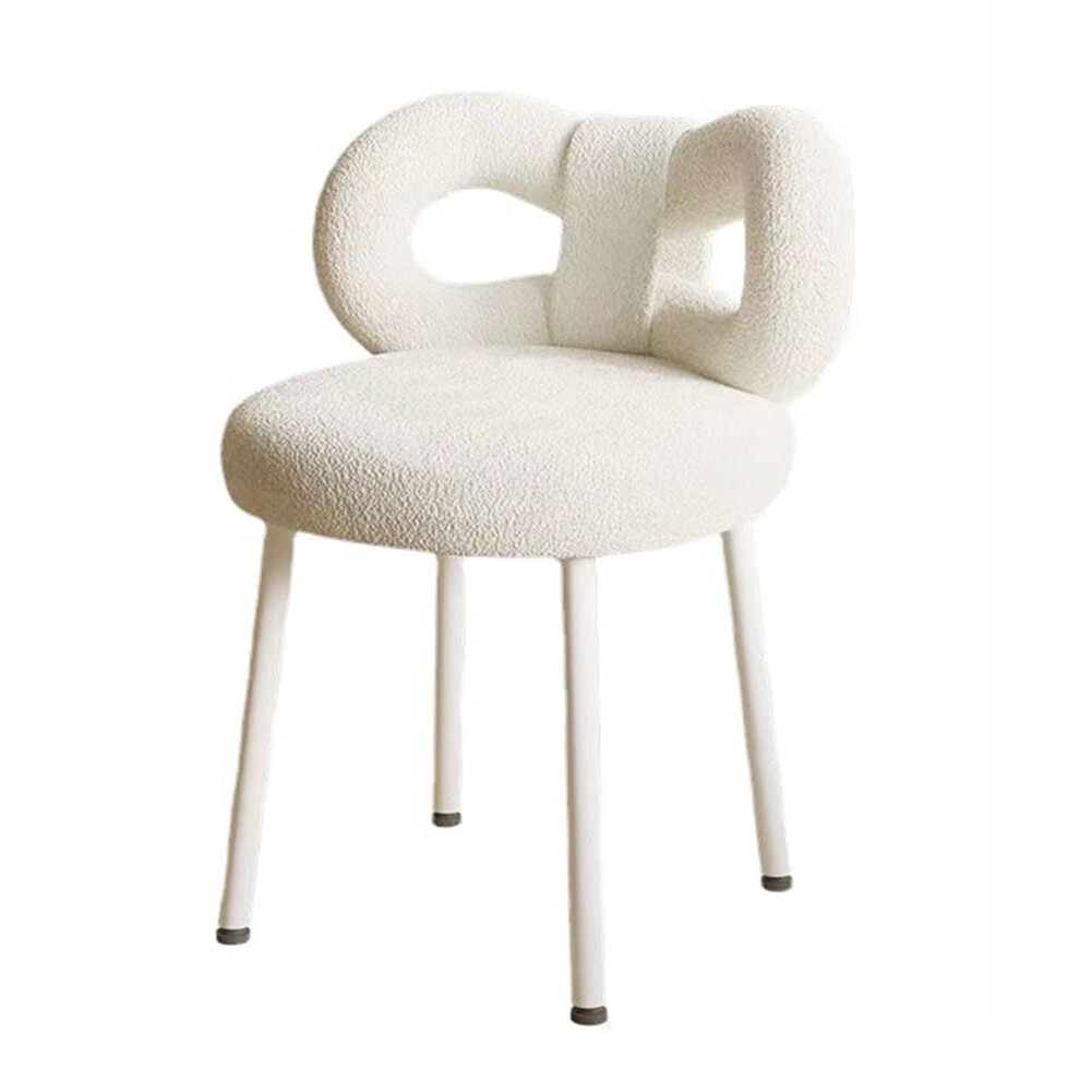 Padded Stool, Multifunctional Makeup Stool with Metal Legs, 33x36x67 cm, White Footstool for Living Room and Entryway-image-OPC-PK2TYB6-NEW