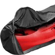 Kayak Cover 420D Oxford Fabric Waterproof UV-Resistant Dust Protection for 16FT Canoe Boat Paddle Board Black