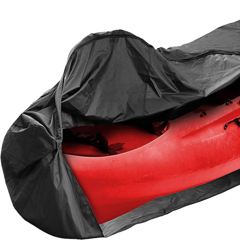 Kayak Cover 420D Oxford Fabric Waterproof UV-Resistant Dust Protection for 16FT Canoe Boat Paddle Board Black-image-OPC-PK2TYHH-NEW