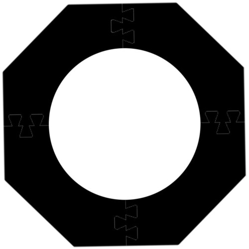 Dartboard Surround EVA Octagonal Protective Backboard Removable Black Wall Protector for Home Club Bar Use
