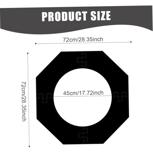 Dartboard Surround EVA Octagonal Protective Backboard Removable Black Wall Protector for Home Club Bar Use 1