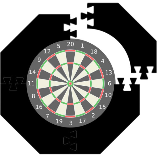 Dartboard Surround EVA Octagonal Protective Backboard Removable Black Wall Protector for Home Club Bar Use 2