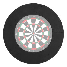 Dartboard Protective Ring 5-Piece Surround for 18 Inch Dartboards, Removable EVA Puzzle Wall Protector Black 72 x 45cm