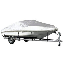 Boat Cover Waterproof Silver, Dustproof Sun Protection for V-Hull Rowing and Fishing Boats, 600x230 cm Size Available