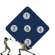 Fence Target Practice Wall Mounted Five Bulls Eye Training Pad for Foil Epee Sabre Dark Blue Home Training Equipment