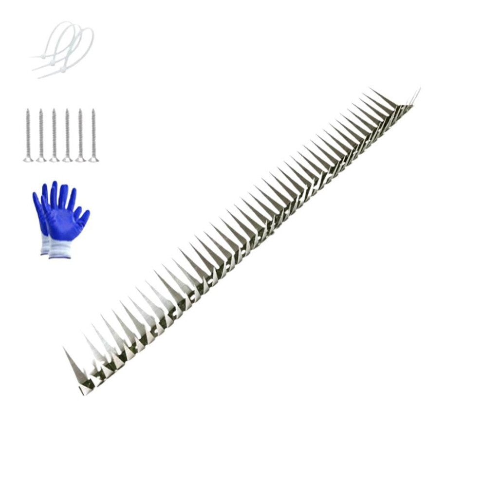 Bird Spikes For Outdoor 50 Cm, Steel Fence Against Squirrels, Raccoons, Pigeons And Snakes, S-Spikes 6038364722010