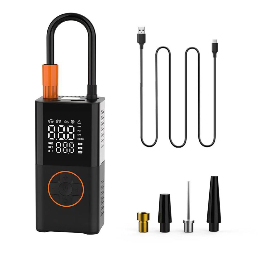 High Efficiency Vehicle Starter Device Digital Tire Inflator Electric Air Compressor Pump For Accurate Pressure Regulation Black 6482260087016