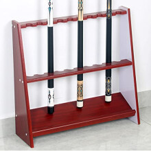 Billiard Cue Stand, Wooden Floor Storage Rack, Adjustable Cue Holder, Sturdy Billiard Accessories, Natural Wood Finish