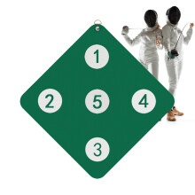Fence Wall Mounted Archery Target for Sabre Film and Epee, Dark Green, Outdoor Training Equipment with Five Bullseyes