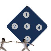 Fencing Target Practice Wall Mounted Targets 33x33 cm Dark Blue Five Bullseye Skill Improvement Tool for Fencers