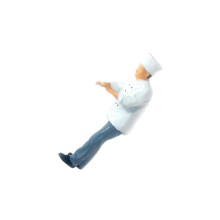 (Grey, Pastry Chef) Cook Chef Figurines Building Scene 1:64 Scale Painted Figures Chef 3