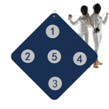 Wandzaun-Target Training Equipment for Home Gym, Compact Indoor Games, Five Bulls-Eyes, Dark Blue Color