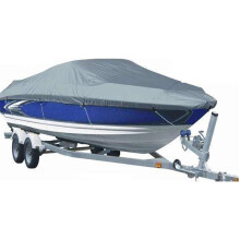 Rain and Sun Protection Waterproof Boat Cover for V-Hulls, 20-22 Grigio, Windproof, UV-Resistant, Weatherproof