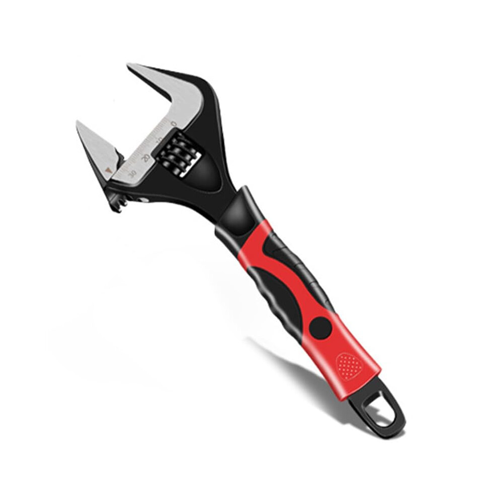 6-Inch Adjustable Wrench With Wide Jaw Opening, Anti-Slip Plastic Grip For Maintenance And Repairs 6038364724151