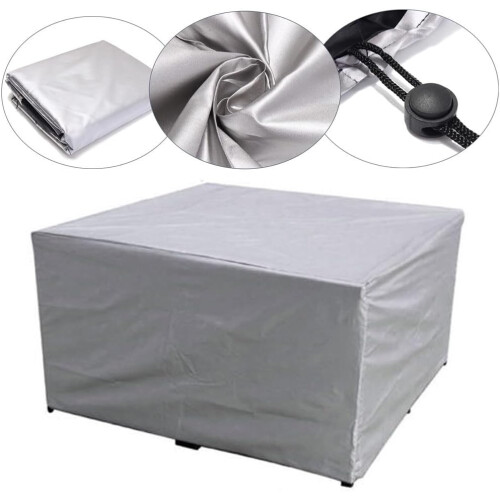 Durable 420D Oxford Outdoor Table Cover, Waterproof, Windproof, UV Protection, Fits Standard Rectangular Tables 1