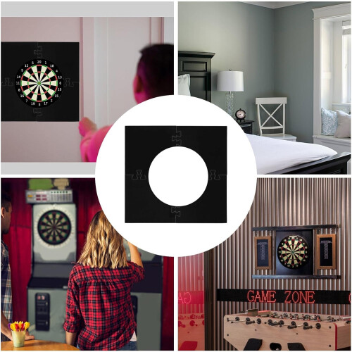 Dartboard Protection Catch Ring, 17-Inch Wall Protector, Square Splicing Design, Durable Foam Material 1