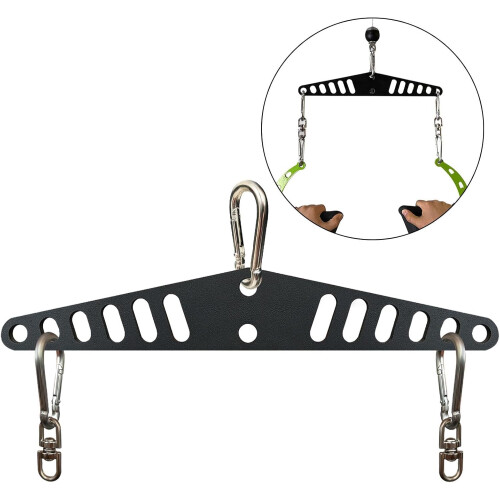 LAT Pull Down Spreader Bar for Double to Single Cable Row Attachments Compatible with Squat Rack Home Gym Equipment 1