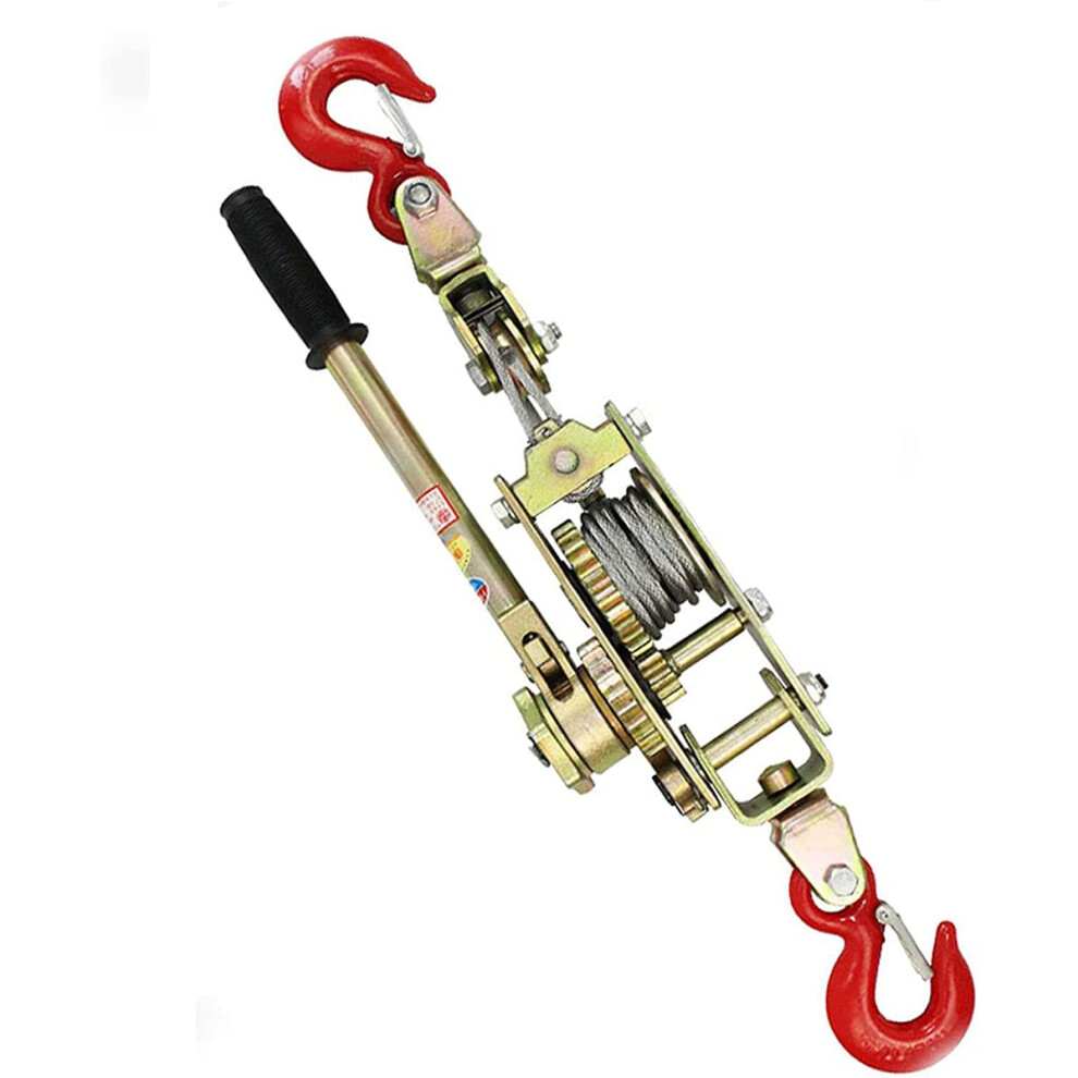 Manual Wire Winch 4T With 2 Hooks For Heavy-Duty Highway Bridge Construction, Durable Steel Design And Easy Operation 6947110589381