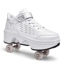 Roller Skates for Men and Women, Classic Double-Row 4 Wheel Skates for Indoor and Outdoor Use, Size 35