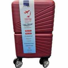 (Red) Ryan Air Wizz Air Approved Hardcase Suitcase with Detachable 360 Degree Spinner Wheels - 40x20x25 - Lightweight Ideal For Short Trips anti-t