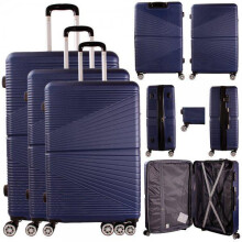 (Black, 20 Inch) Hardshell Lightweight Suitcase - Double Wheel with Combination Lock - Expandable - Durable ABS Hard Shell - Luggage Approved for Majority Ai