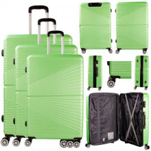 (Lime Green, 28 Inch) Hardshell Lightweight Suitcase - Double Wheel with Combination Lock - Expandable - Durable ABS Hard Shell - Luggage Approved for Majority Ai