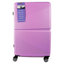 (Lilac, 28 Inch) Hardshell Lightweight Suitcase - Double Wheel with Combination Lock - Expandable - Durable ABS Hard Shell - Luggage Approved for Majority Ai