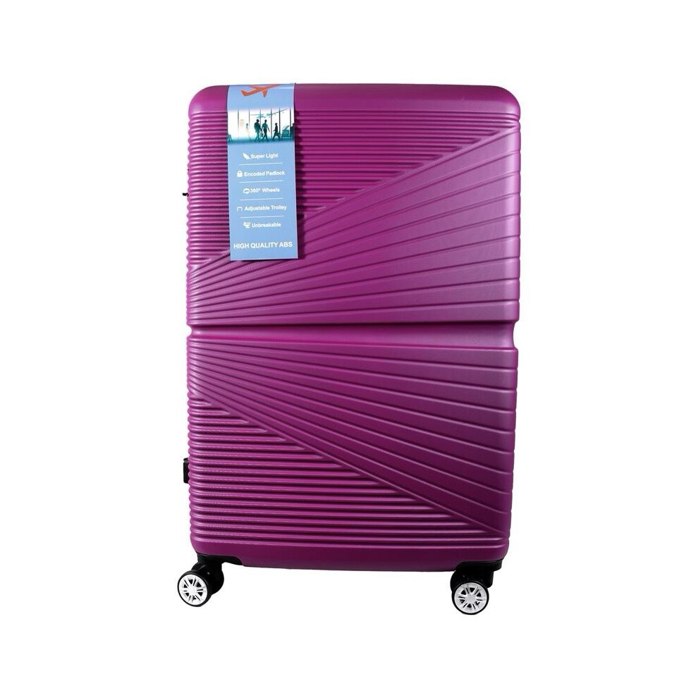 (Purple, 28 Inch) Hardshell Lightweight Suitcase - Double Wheel with Combination Lock - Expandable - Durable ABS Hard Shell - Luggage Approved for Maj-image-OPC-PK2VDYJ-NEW