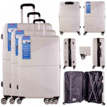 (Silver, 20 Inch) Hardshell Lightweight Suitcase - Double Wheel with Combination Lock - Expandable - Durable ABS Hard Shell - Luggage Approved for Majority Ai