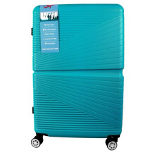 (Teal, 28 Inch) Hardshell Lightweight Suitcase - Double Wheel with Combination Lock - Expandable - Durable ABS Hard Shell - Luggage Approved for Majority Ai