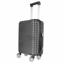 (Dark grey) Easyjet Approved Hardcase Suitcase with Detachable 360 Degree Spinner Wheels - 45x36x20 - Lightweight Ideal For Short Trips anti-theft tsa l