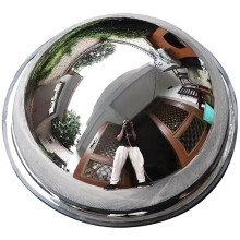 Convex Security Mirror with Spherical Reflector and Wall Mount, Durable 80 cm Acrylic Mirror for Supermarket and Office Surveillance