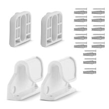 Replacement Parts Set for Kinderzaun - Wall Mount Brackets, Hooks, and Screws Compatible with Various Models