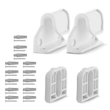 Kinderzaun Replacement Parts Set Wall Mounting Brackets Hooks Screws Compatible with Various Models for Child Safety