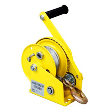 Manual Pulling Winch 1200 lbs, 5m Wire Rope, Portable Hand Operated, Bidirectional Self-Locking Hoist for Home and Farm Use