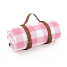 Portable Picnic Blanket 200 x 200 cm, Large Waterproof Sandproof Beach Mat, Foldable Travel Camping Hiking in Pink