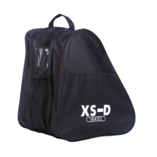 Roller Skate Bag, Ice Skate Carry Bag with Shoulder Strap, Portable Figure Skate Bag for Kids, Black Nylon Material